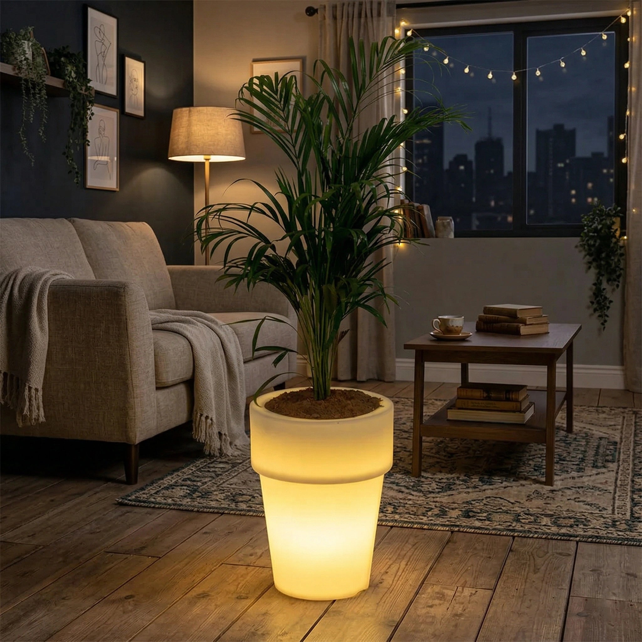 Curvada Illuminated Planter