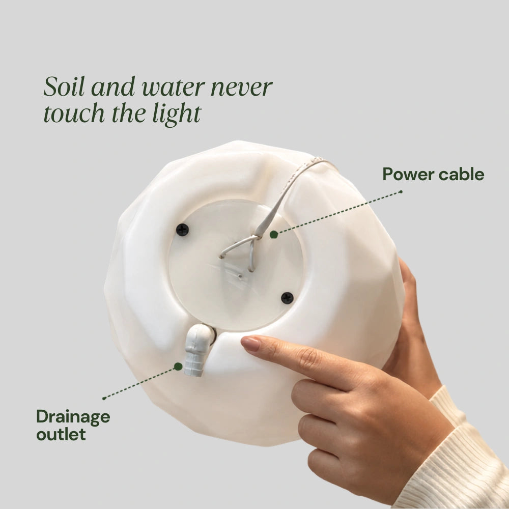 Flux Illuminated Planter Drainage