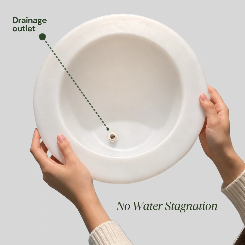 Planter drainage Point
